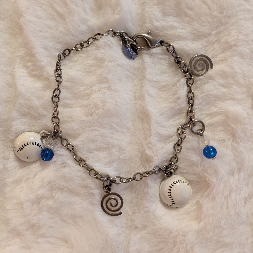 Claire's Baseball Charm Bracelet